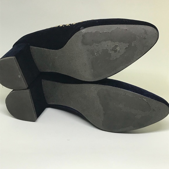 Cole Haan Justine Stud Pump 2” Blue Velvet 8B - Picture 4 of 7